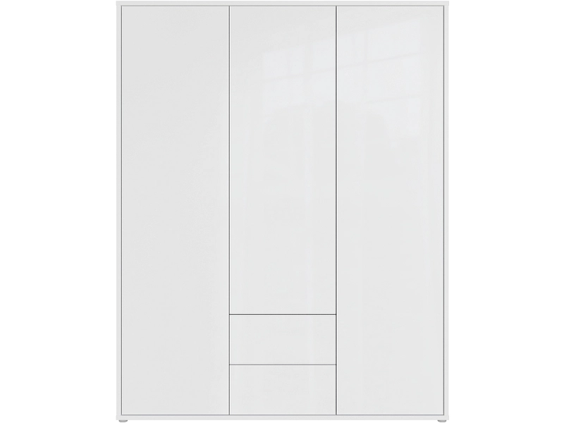 Armoire portes battantes ALICE SPRINGS blanc brillant Armoire portes battantes ALICE SPRINGS blanc brillant