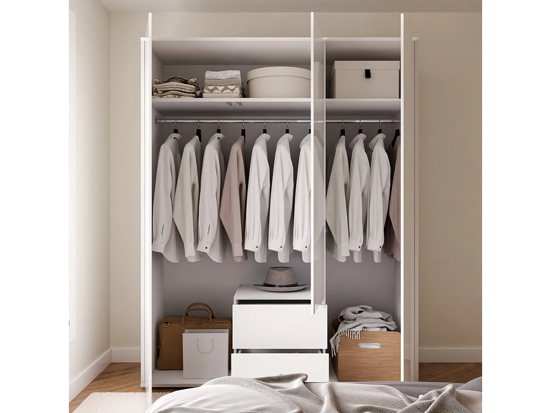 Armoire portes battantes ALICE SPRINGS blanc brillant Armoire portes battantes ALICE SPRINGS blanc brillant