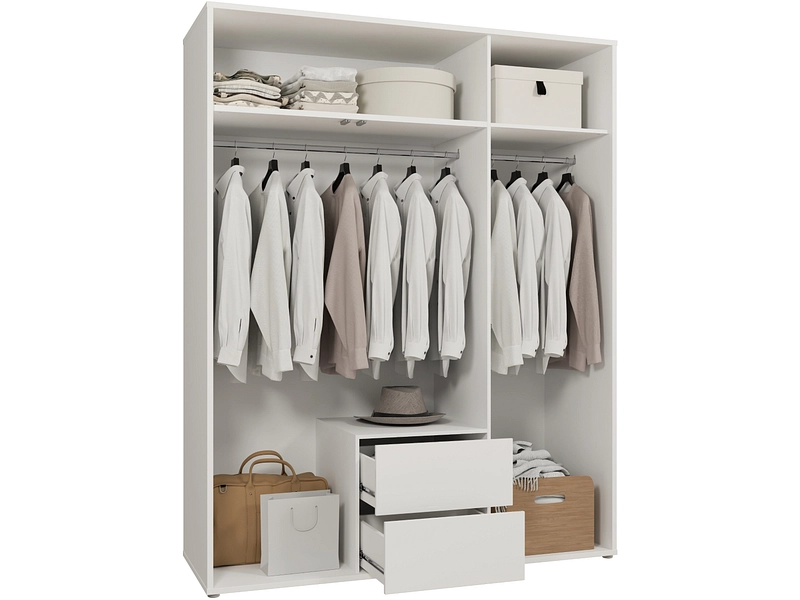 Armoire portes battantes ALICE SPRINGS blanc brillant Armoire portes battantes ALICE SPRINGS blanc brillant