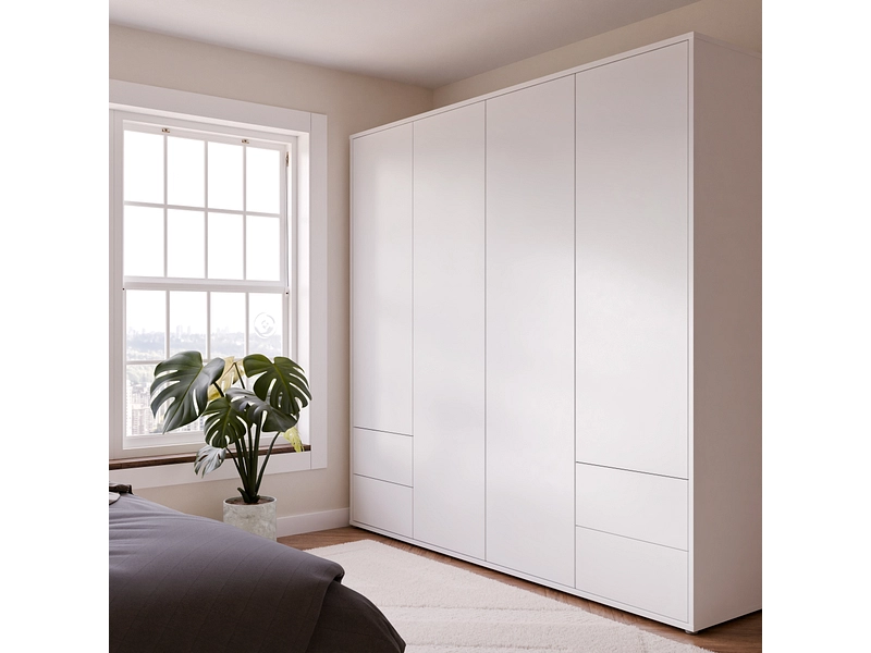 Armoire portes battantes ALICE SPRINGS blanc Armoire portes battantes ALICE SPRINGS blanc