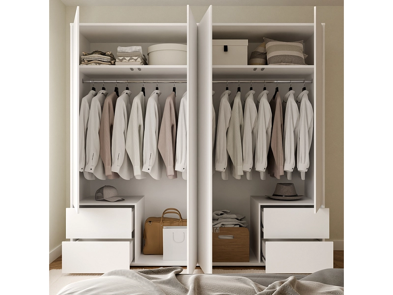 Armoire portes battantes ALICE SPRINGS blanc Armoire portes battantes ALICE SPRINGS blanc