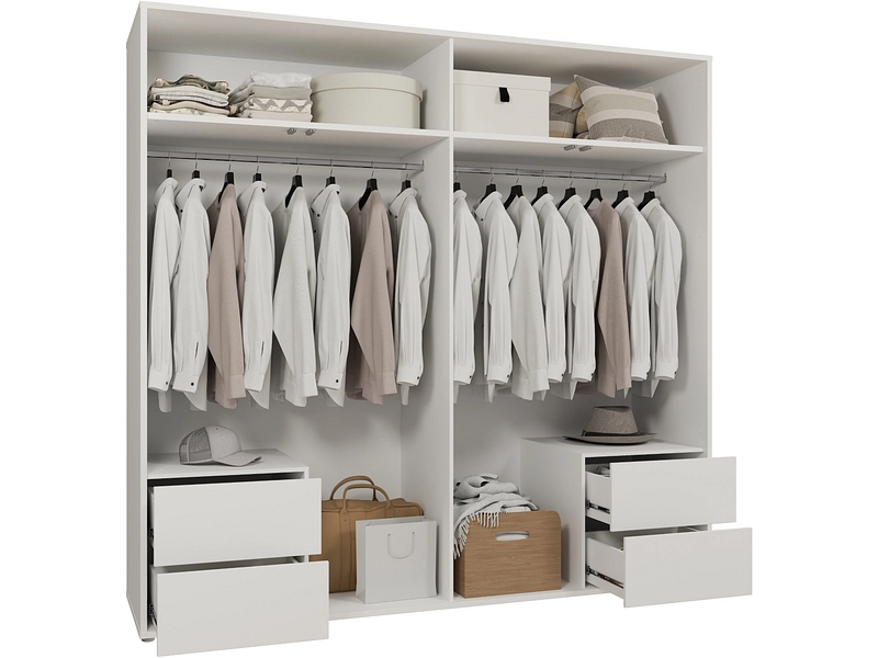 Armoire portes battantes ALICE SPRINGS blanc Armoire portes battantes ALICE SPRINGS blanc