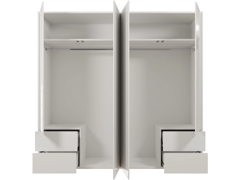 Armoire portes battantes ALICE SPRINGS blanc brillant Armoire portes battantes ALICE SPRINGS blanc brillant