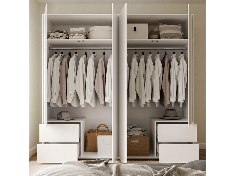 Armoire portes battantes ALICE SPRINGS blanc brillant Armoire portes battantes ALICE SPRINGS blanc brillant