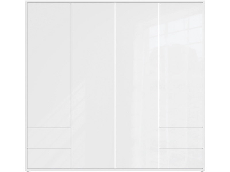 Armoire portes battantes ALICE SPRINGS blanc brillant Armoire portes battantes ALICE SPRINGS blanc brillant