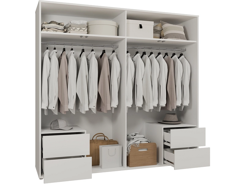 Armoire portes battantes ALICE SPRINGS blanc brillant Armoire portes battantes ALICE SPRINGS blanc brillant