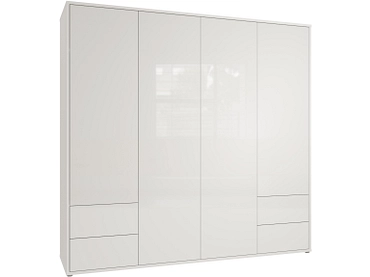 Armoire portes battantes ALICE SPRINGS blanc brillant