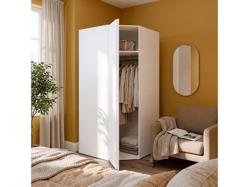 Drehtürenschrank LUMIA weiss