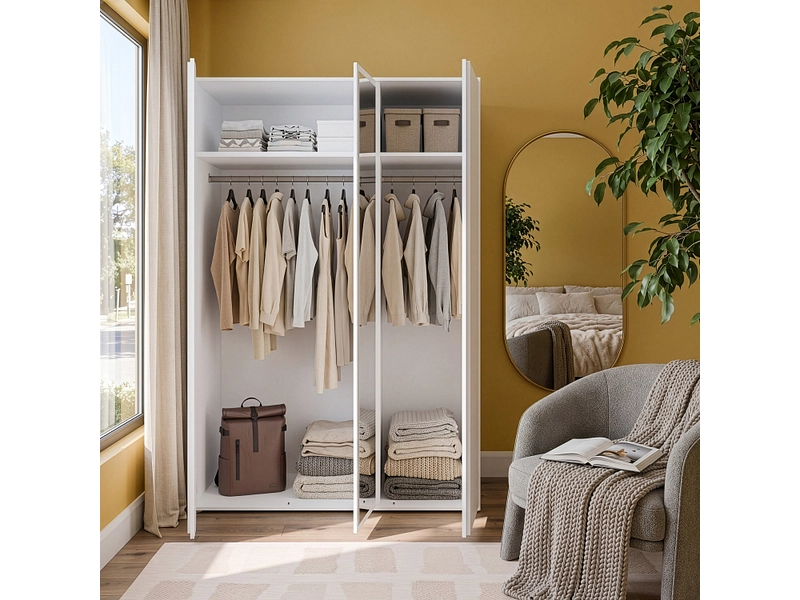 Drehtürenschrank LUMIA weiss Drehtürenschrank LUMIA weiss