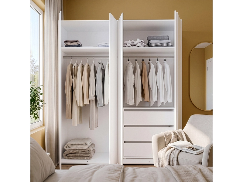Drehtürenschrank LUMIA weiss Drehtürenschrank LUMIA weiss