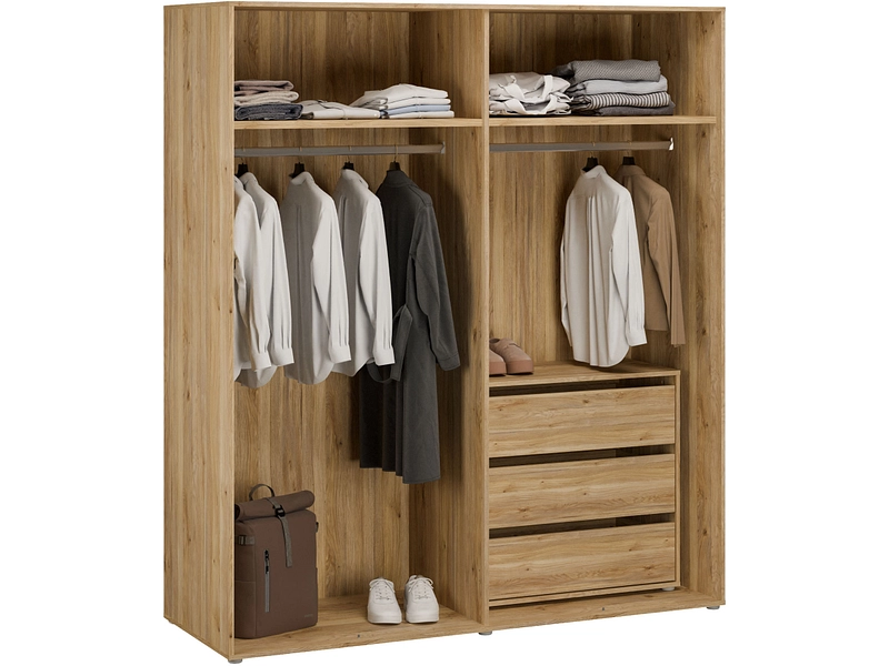 Drehtürenschrank LUMIA eiche Drehtürenschrank LUMIA eiche