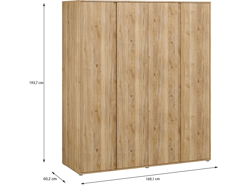 Drehtürenschrank LUMIA eiche Drehtürenschrank LUMIA eiche