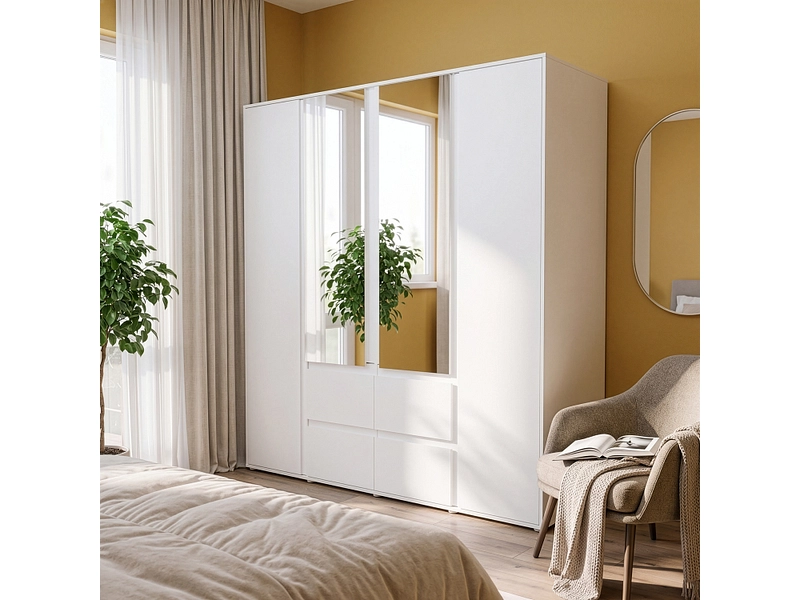 Drehtürenschrank LUMIA weiss Drehtürenschrank LUMIA weiss