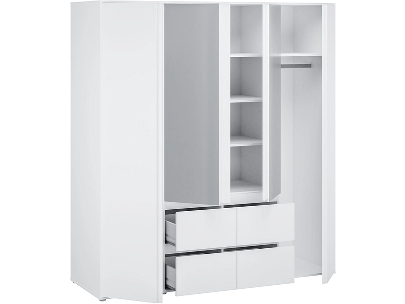 Drehtürenschrank LUMIA weiss Drehtürenschrank LUMIA weiss