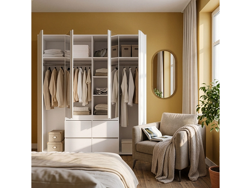 Drehtürenschrank LUMIA weiss Drehtürenschrank LUMIA weiss