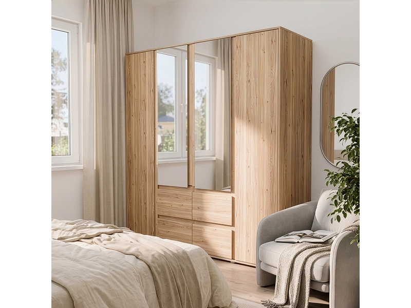 Drehtürenschrank LUMIA eiche Drehtürenschrank LUMIA eiche