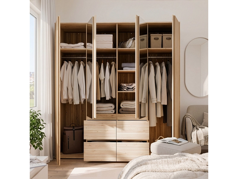 Drehtürenschrank LUMIA eiche Drehtürenschrank LUMIA eiche