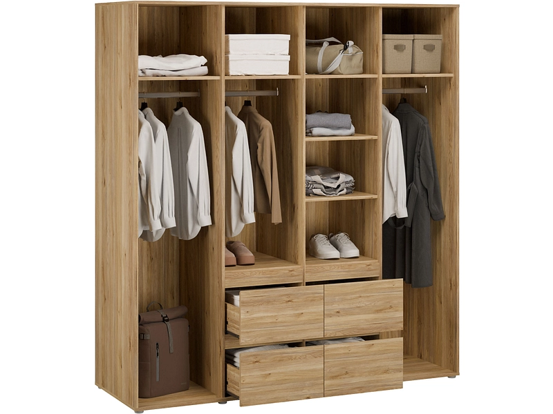 Drehtürenschrank LUMIA eiche Drehtürenschrank LUMIA eiche