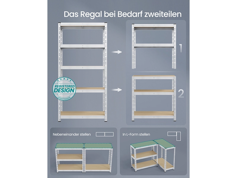 SONGMICS Set di 2 scaffali per carichi pesanti SMART SONGMICS Set di 2 scaffali per carichi pesanti SMART