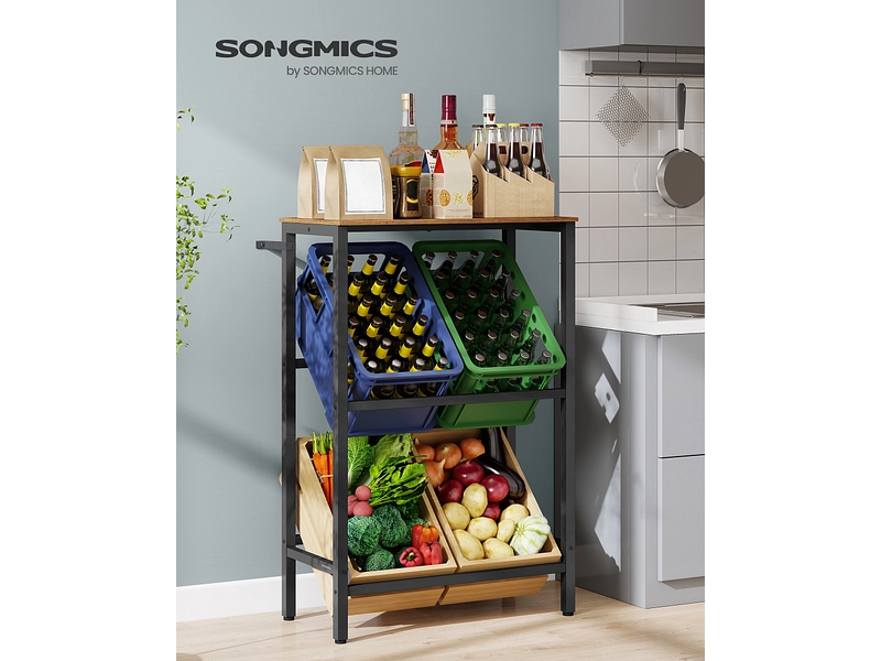 SONGMICS Scaffale per casse di bevande RUSTIK