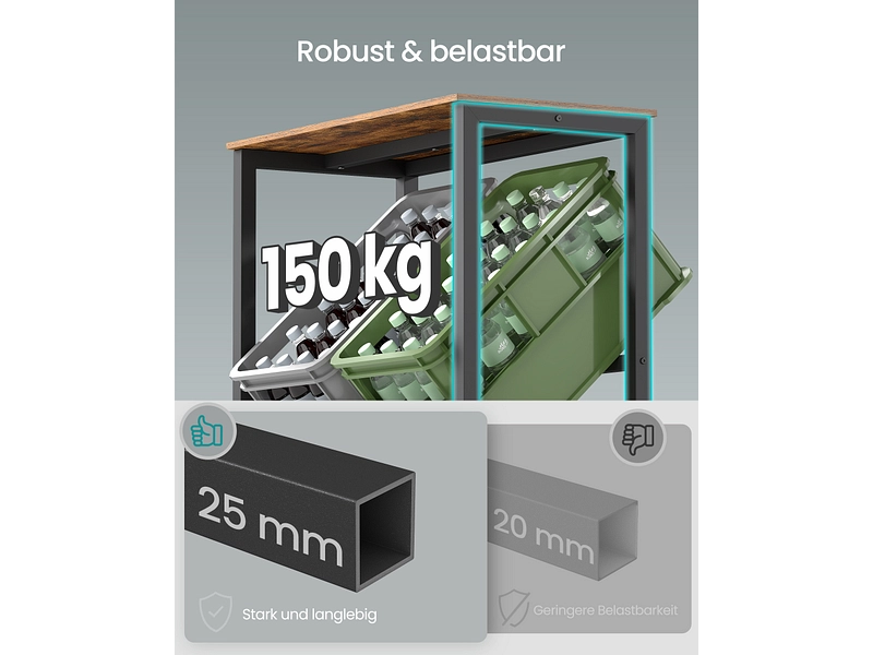SONGMICS Scaffale per casse di bevande RUSTIK
