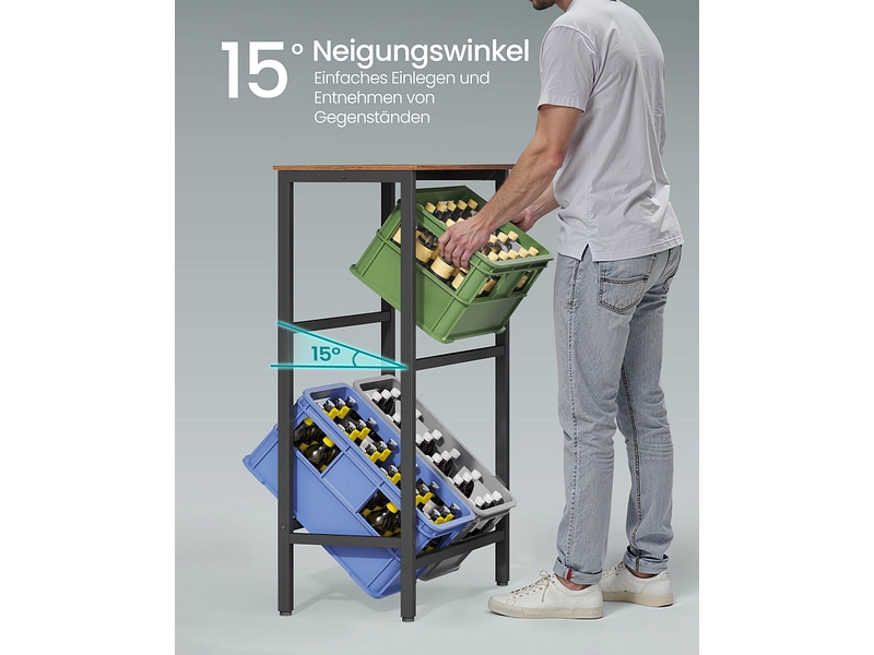 SONGMICS Scaffale per casse di bevande RUSTIK