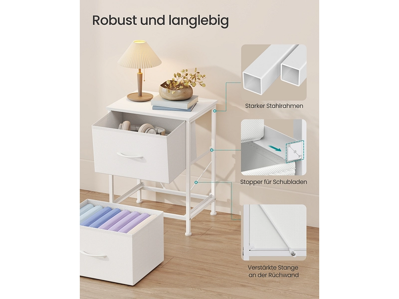 Nachttisch SONGMICS LIGHTY 2 Schubladen