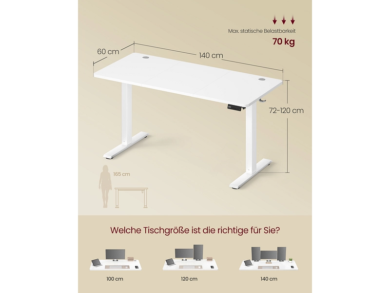 Bureau électrique SONGMICS LIGHTY