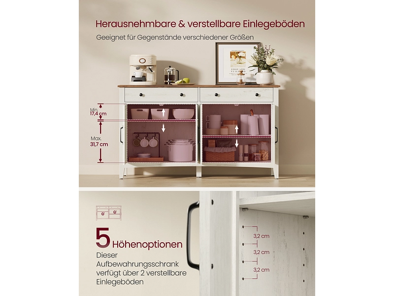 Sideboard SONGMICS SADY 4 Türen 2 Schubladen Sideboard SONGMICS SADY 4 Türen 2 Schubladen