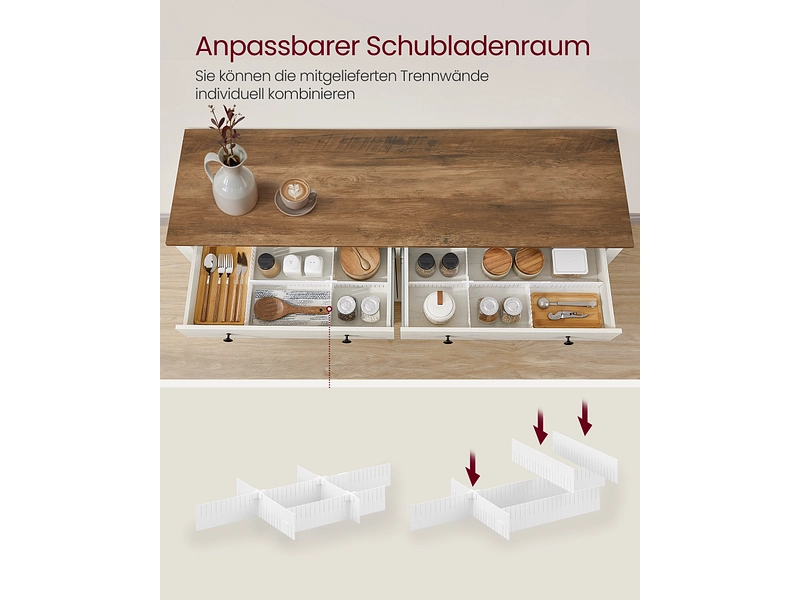 Sideboard SONGMICS SADY 4 Türen 2 Schubladen Sideboard SONGMICS SADY 4 Türen 2 Schubladen