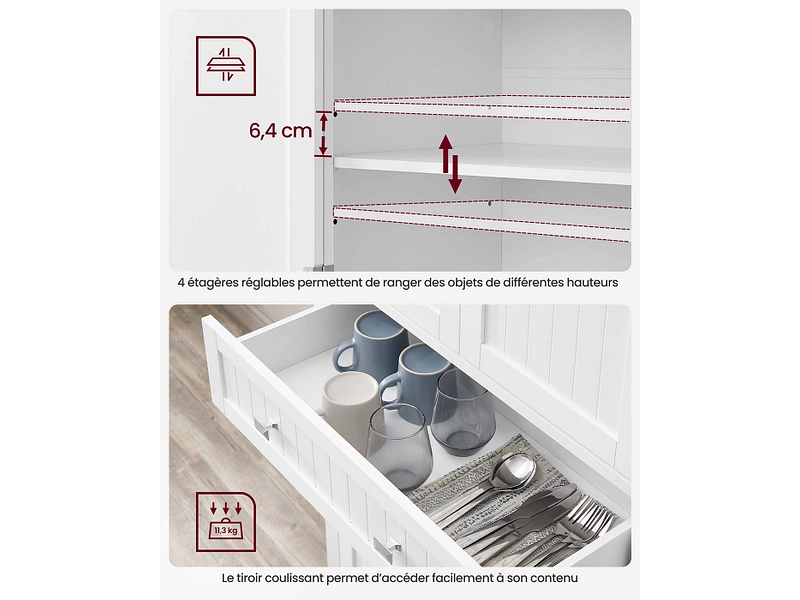 Armoire de rangement LIGHTY blanc nuage Armoire de rangement LIGHTY blanc nuage