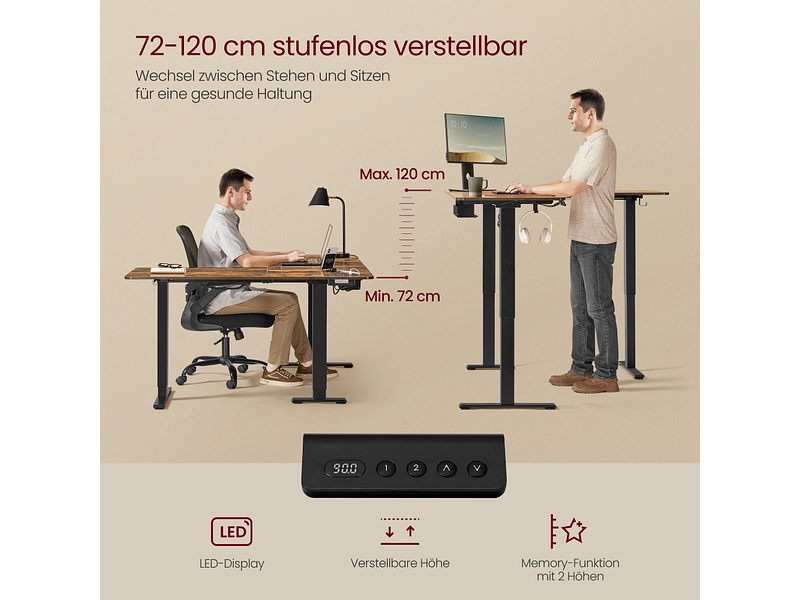 Elektrischer Schreibtisch SONGMICS RUSTIK Elektrischer Schreibtisch SONGMICS RUSTIK