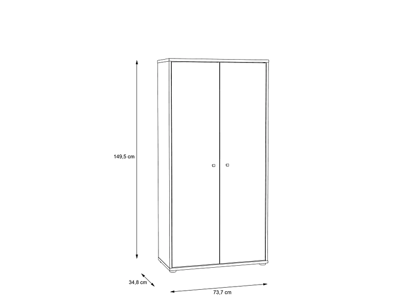 Armoire de rangement TEMPRA 2 chêne artisan Armoire de rangement TEMPRA 2 chêne artisan