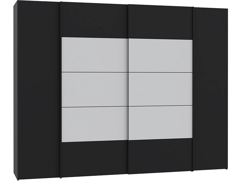 Armoire portes mixtes SIENA noir Armoire portes mixtes SIENA noir