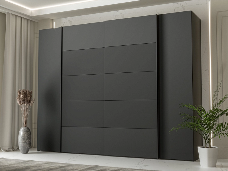 Armoire portes mixtes SIENA noir Armoire portes mixtes SIENA noir