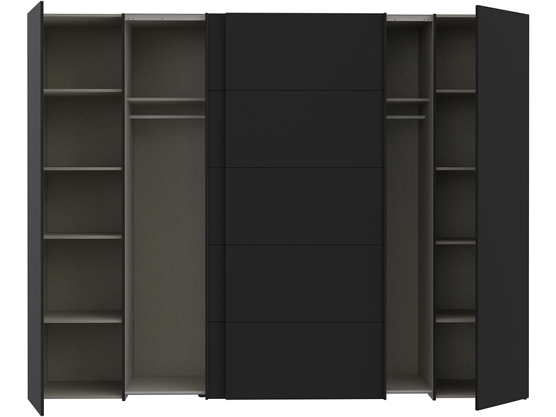 Armoire portes mixtes SIENA noir Armoire portes mixtes SIENA noir