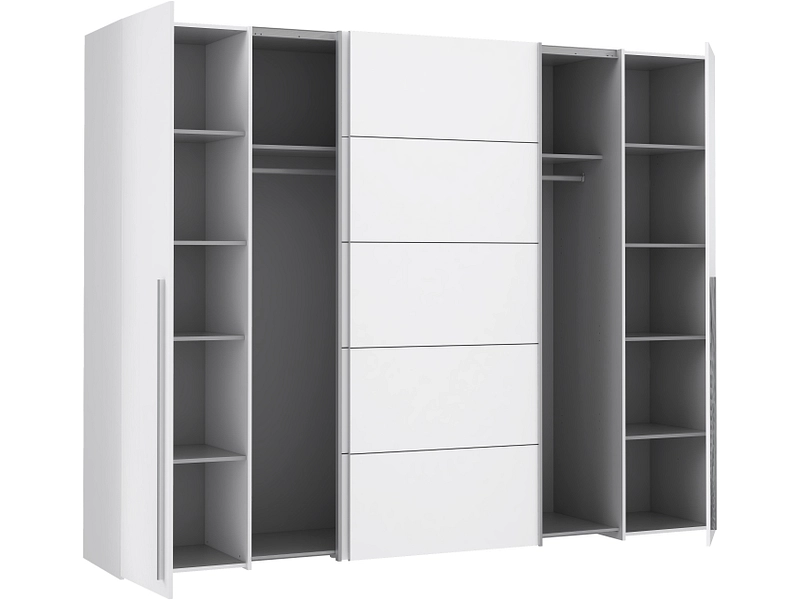 Schrank mit beiden Türarten SIENA weiss