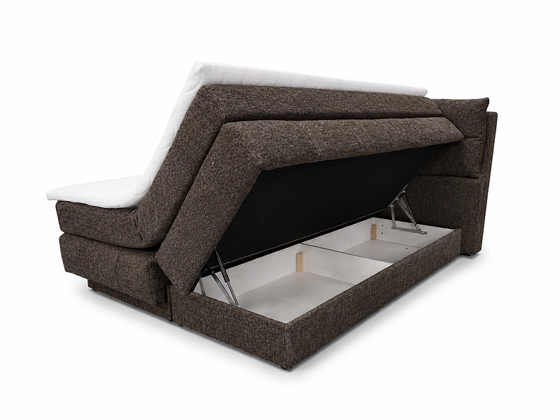 Boxspring KADI brun foncé