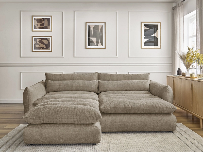 Ecksofa mit Hocker BOBOCHIC NEIL Ecksofa mit Hocker BOBOCHIC NEIL