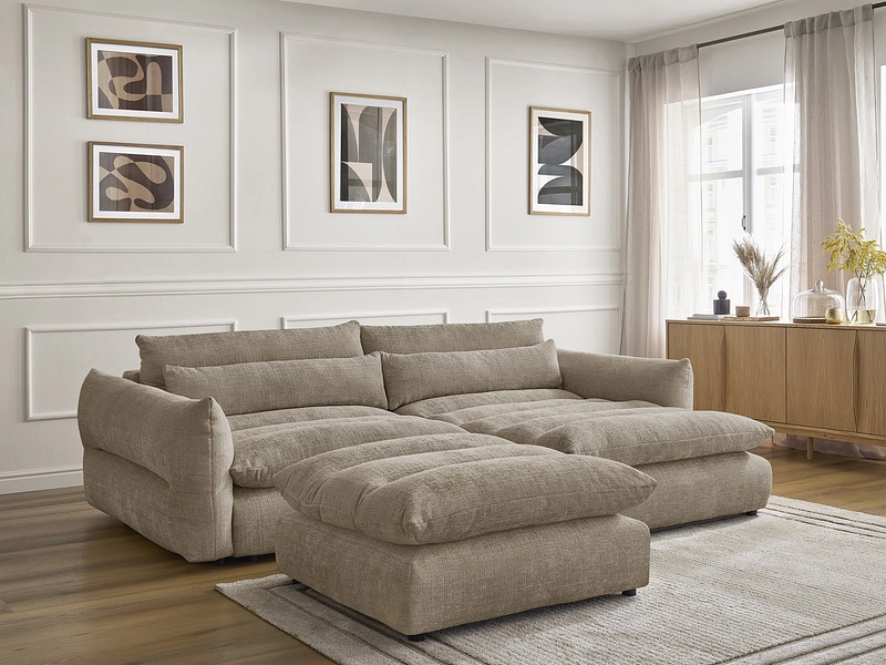 Ecksofa mit Hocker BOBOCHIC NEIL Ecksofa mit Hocker BOBOCHIC NEIL