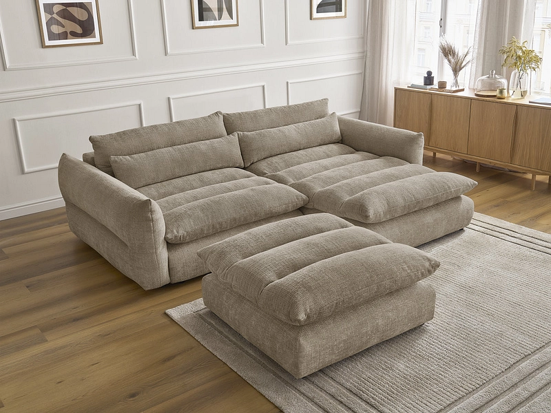 Ecksofa mit Hocker BOBOCHIC NEIL Ecksofa mit Hocker BOBOCHIC NEIL