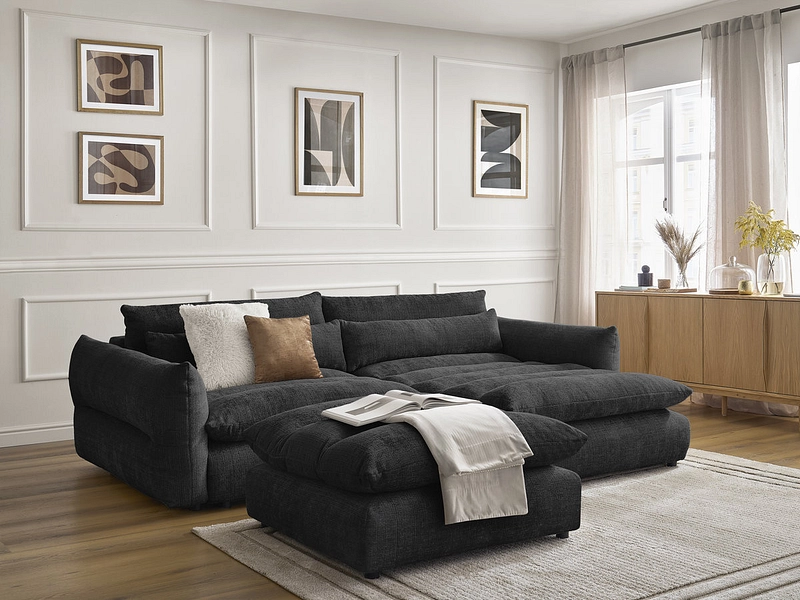 Ecksofa mit Hocker BOBOCHIC NEIL Ecksofa mit Hocker BOBOCHIC NEIL