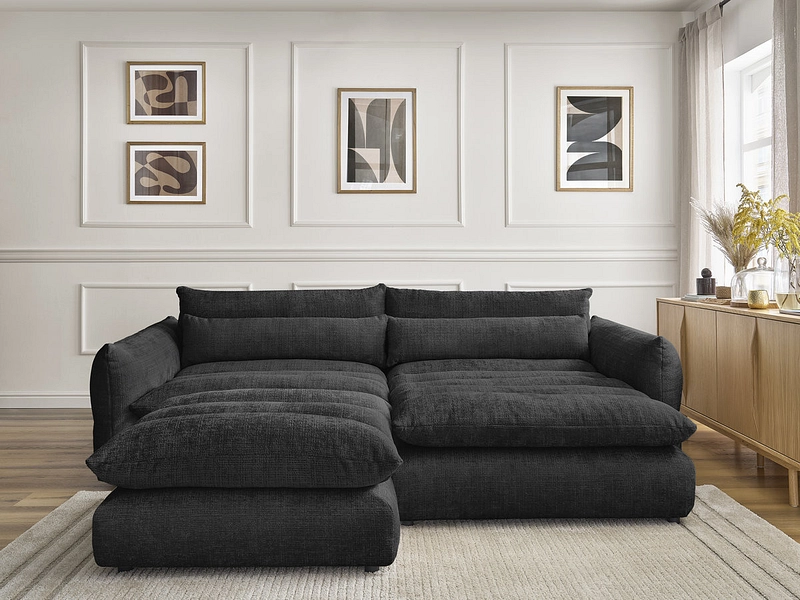 Ecksofa mit Hocker BOBOCHIC NEIL Ecksofa mit Hocker BOBOCHIC NEIL