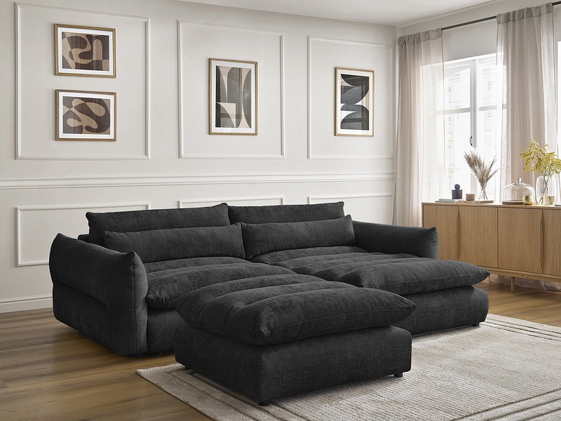 Ecksofa mit Hocker BOBOCHIC NEIL Ecksofa mit Hocker BOBOCHIC NEIL