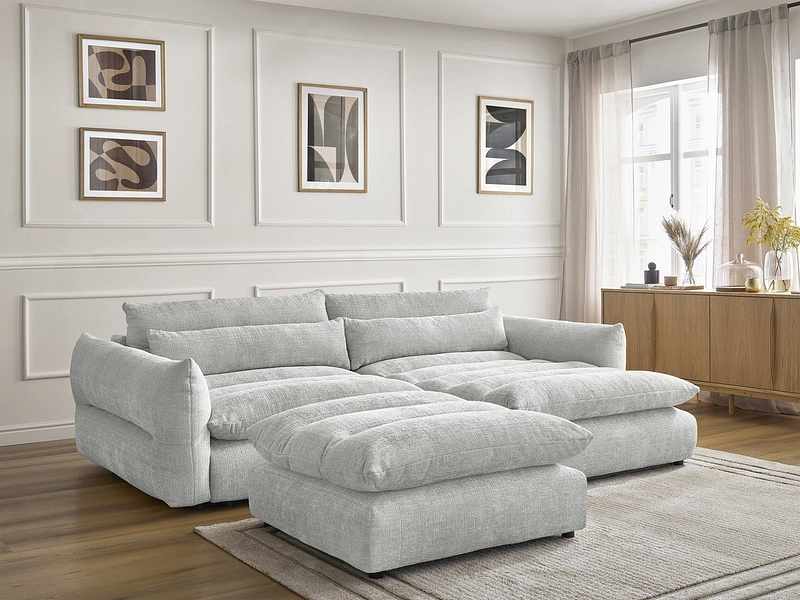 Ecksofa mit Hocker BOBOCHIC NEIL Ecksofa mit Hocker BOBOCHIC NEIL