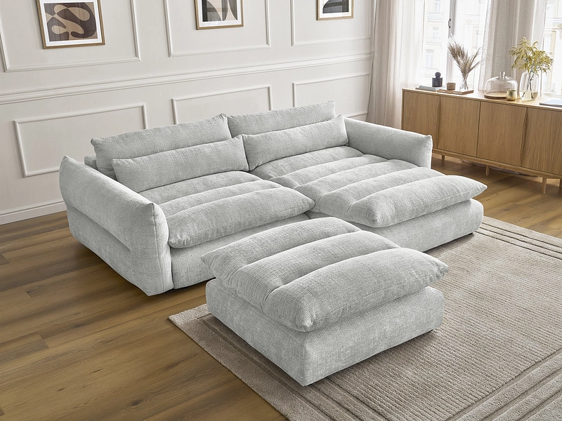 Ecksofa mit Hocker BOBOCHIC NEIL Ecksofa mit Hocker BOBOCHIC NEIL