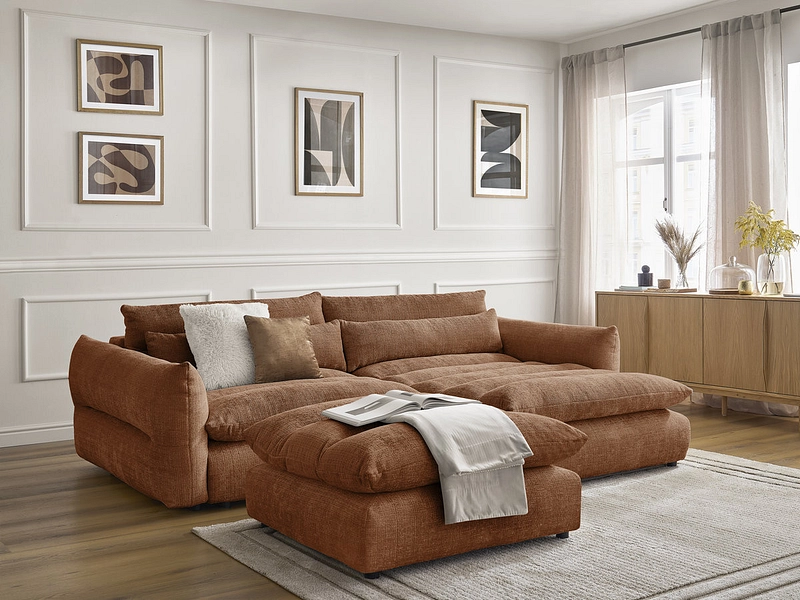 Ecksofa mit Hocker BOBOCHIC NEIL Ecksofa mit Hocker BOBOCHIC NEIL