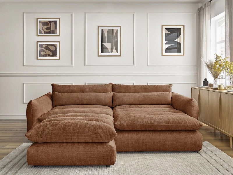 Ecksofa mit Hocker BOBOCHIC NEIL Ecksofa mit Hocker BOBOCHIC NEIL