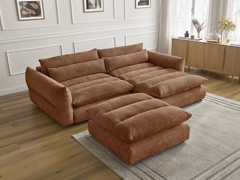 Ecksofa mit Hocker BOBOCHIC NEIL Ecksofa mit Hocker BOBOCHIC NEIL