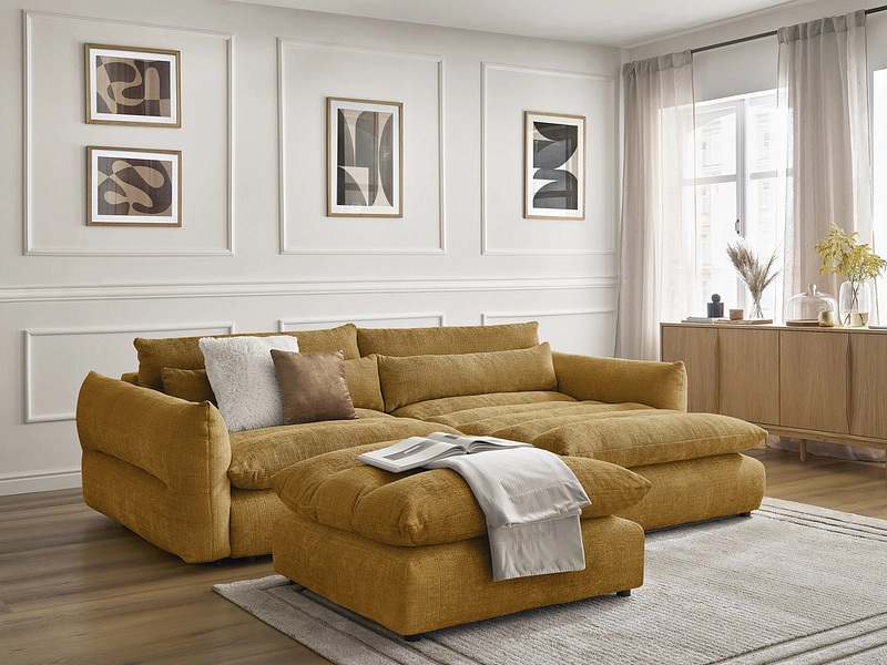Ecksofa mit Hocker BOBOCHIC NEIL Ecksofa mit Hocker BOBOCHIC NEIL